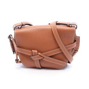 Loewe Gate Leather Crossbody Bag Brown